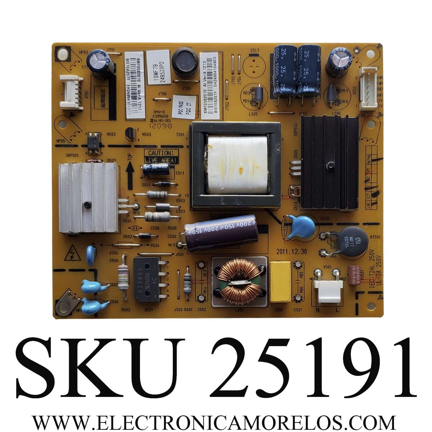 FUENTE PARA TV INSIGNIA / NÚMERO DE PARTE / 6MF0062010 / 569MF0520A / EH24954104903 / BI01EA207F / MODELO NS-19E320A13	